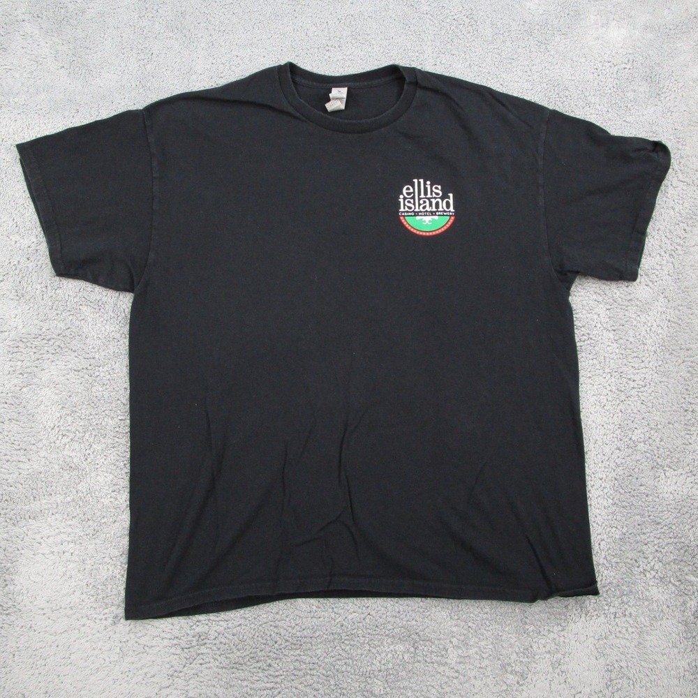 Ellis Island Casino Brewery Mens XL Black Wish You Were Beer Graphic T-Shirt